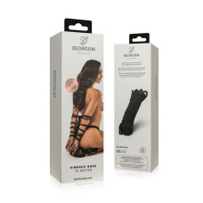 Хлопковая веревка для кинбаку, чёрная Bedroom Fantasies Kinbaku Bondage Rope Cotton, 10 м