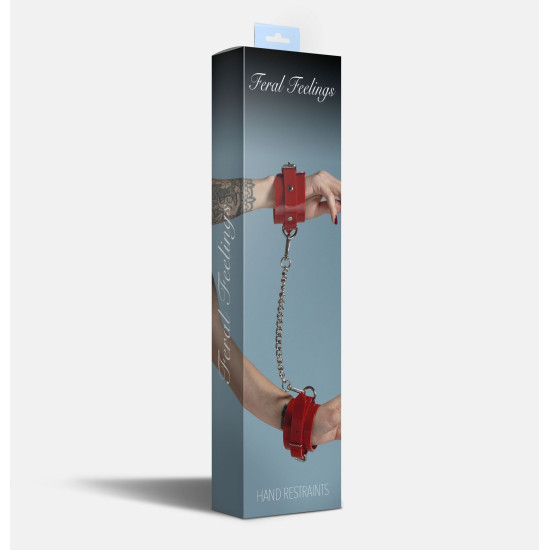 БДСМ наручники з ПВХ, червоні Feral Feelings Hand Restraints Red