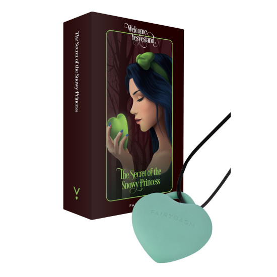 Міні-вібратор «Сердечко» на шнурку, 9 режимів, зелений FairyGasm PleasureStone Green