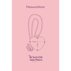 Мини-вибратор «Сердечко» на шнурке, 9 режимов, зелёный FairyGasm PleasureStone Green