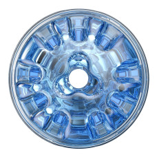 Мастурбатор прозрачный, компактный, отлично для пар и минета, синий Fleshlight Quickshot Turbo Blue Ice