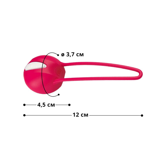 Вагінальна кулька одинарна, діаметр 3,6 см, червона Smartball Uno