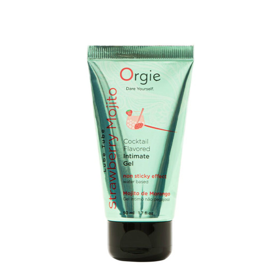 Лубрикант на водній основі зі смаком полуничного Мохіто Orgie Lube Tube Strawberry Mojito, 50 ml
