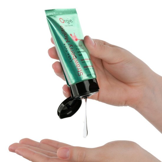 Лубрикант на водній основі зі смаком полуничного Мохіто Orgie Lube Tube Strawberry Mojito, 50 ml