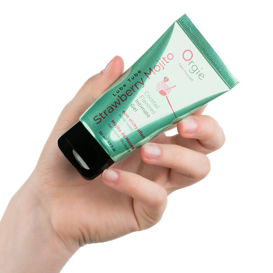 Лубрикант на водній основі зі смаком полуничного Мохіто Orgie Lube Tube Strawberry Mojito, 50 ml