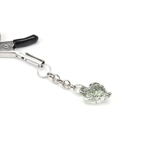 Зажимы для сосков светящиеся в темноте, зеленые Liebe Seele Glow-in-dark Nipple Clamps Green