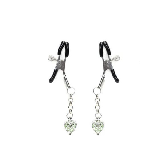 Зажимы для сосков светящиеся в темноте, зеленые Liebe Seele Glow-in-dark Nipple Clamps Green