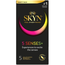 Набір ароматизованих презервативів з різними смаками, мікс SKYN 5 Senses, 5 шт