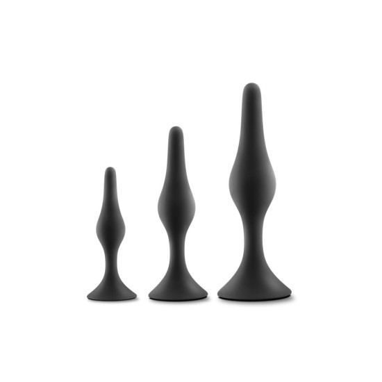 Набор анальных пробок для новичков, черный Blush Luxe Beginner Plug Kit Black