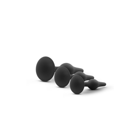 Набор анальных пробок для новичков, черный Blush Luxe Beginner Plug Kit Black