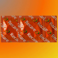 Презервативи з ароматами м'яти, банана та полуниці, 3 шт Recare Color Fruit Flavour Condoms