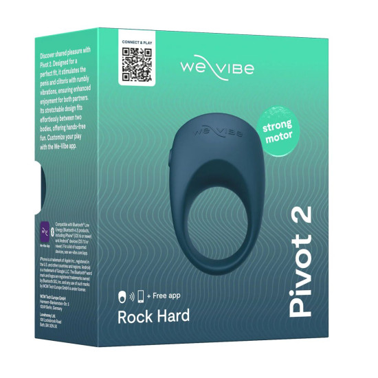 Эрекционное смарт-виброкольцо We-Vibe Pivot 2 Slate