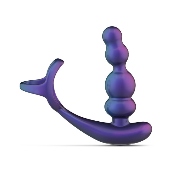 Анальный вибратор с эрекционным кольцом Hueman Stellar Force Anal Beads with Cockring
