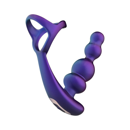 Анальный вибратор с эрекционным кольцом Hueman Stellar Force Anal Beads with Cockring