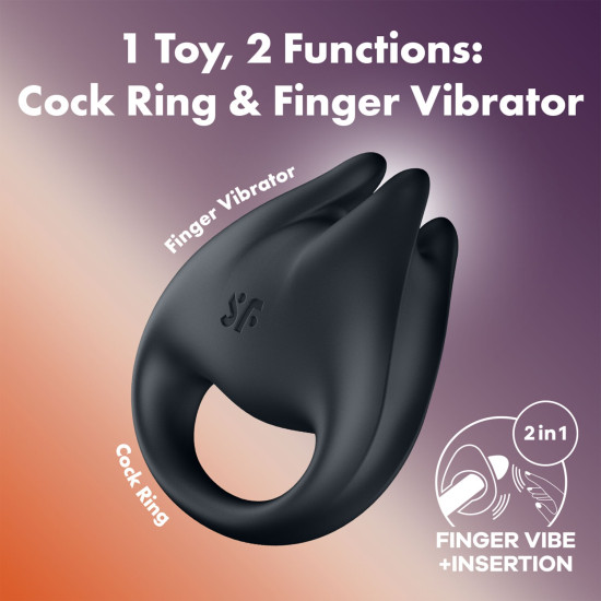 Вибратор на палец и эрекционное кольцо 2в1 Satisfyer Perfect Pair 1
