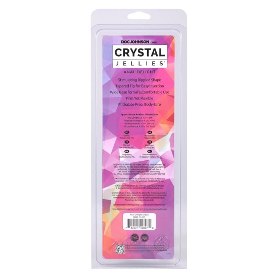 Дилдо, длина 12.7 см, бирюзовый Doc Johnson Crystal Jellies - Anal Delight - 5 Inch - Teal