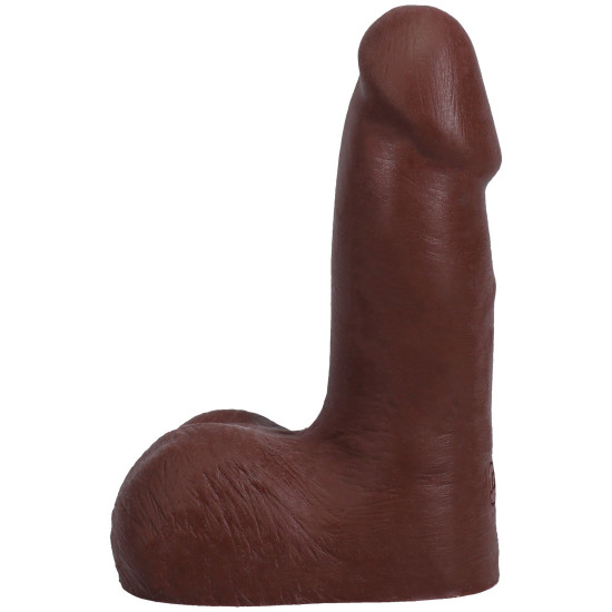 Фаллоимитатор с мошонкой, длина 12.7 см Doc Johnson The Realistic Cock ULTRASKYN - 5 Inch with Balls Chocolate
