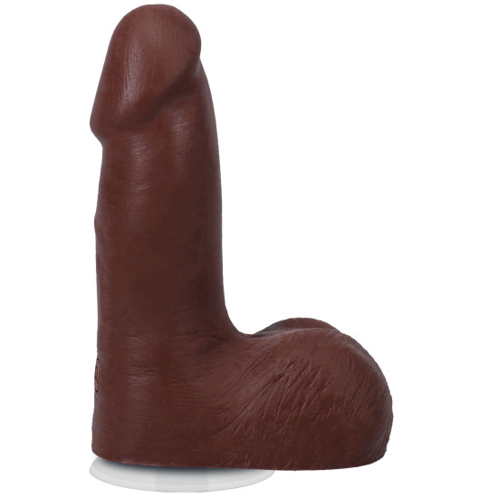 Фаллоимитатор с мошонкой, длина 12.7 см Doc Johnson The Realistic Cock ULTRASKYN - 5 Inch with Balls Chocolate