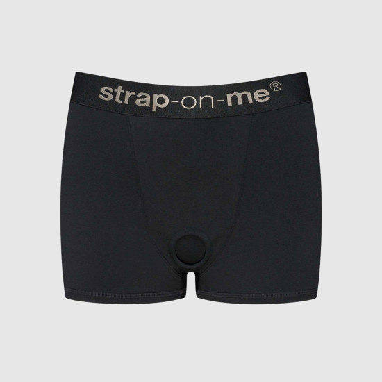 Шорты с фиксацией дилдо, черные Strap-On-Me Harness Lingerie Allure, размер M