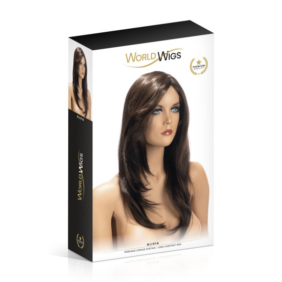 Парик длинный, каштановый World Wigs Olivia Long