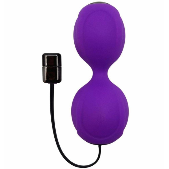 Вагінальні кульки з вібрацією, діаметр 3,7 см, фіолетові Adrien Lastic Kegel Vibe Purple