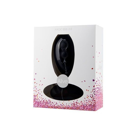 Віброяйце чорного кольору з пультом ДК Alive Magic Egg 2.0 Black