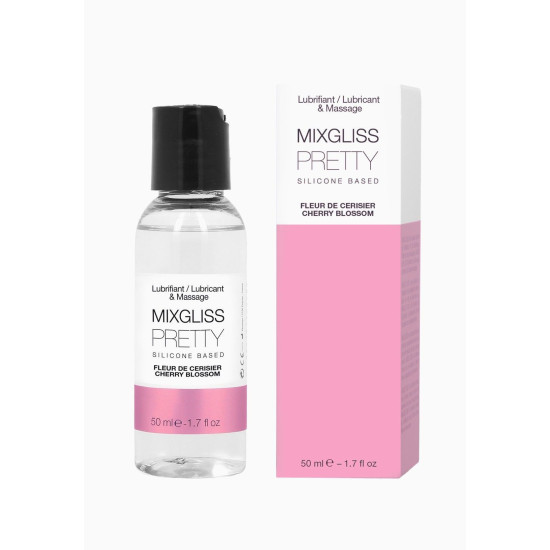 Смазка с ароматом цветов вишни на силиконовой основе MixGliss PRETTY FLEUR CERISIER, 50 ml