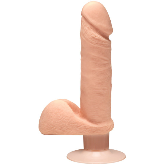 Фаллоимитатор с вибрацией, длина 18 см, диаметр 4,5 см - Doc Johnson The D Perfect D Vibrating 7 Inch With Balls