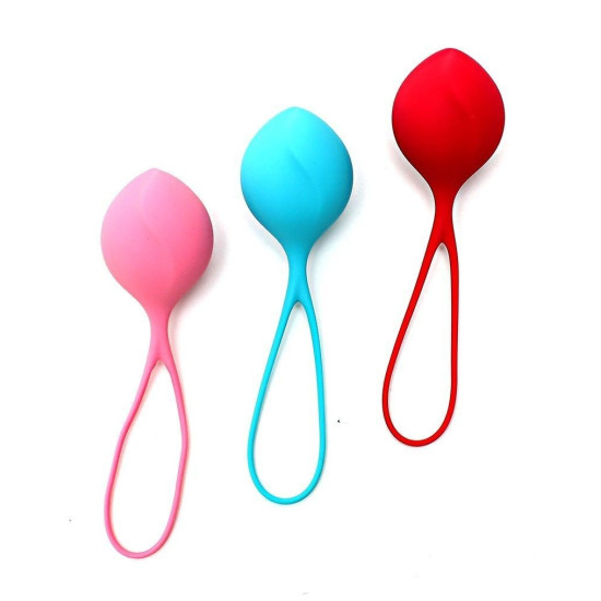 Монолитные вагинальные шарики (3 шт), диаметр 3,8 см, вес 62–82–98 г Satisfyer Strengthening Balls