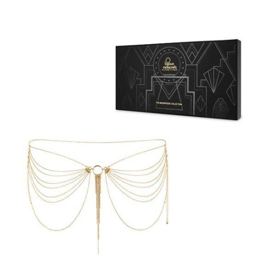 Украшение для тела - цепочка-трусики или лиф, золотая Bijoux Indiscrets Magnifique Waist Chain Gold