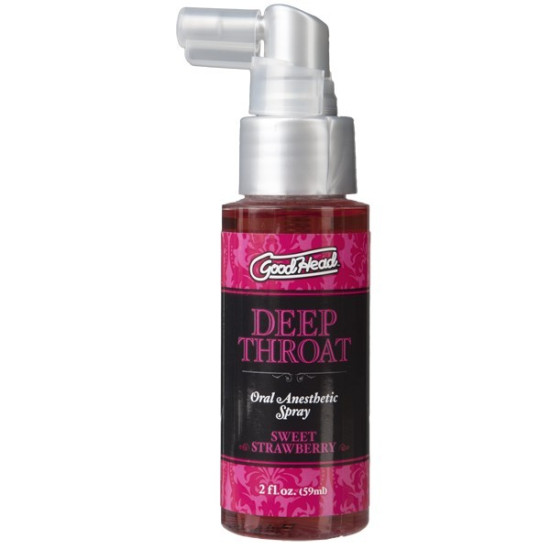 Спрей для глибокого мінету зі смаком полуниці Doc Johnson GoodHead DeepThroat Spray Sweet Strawberry, 59 ml