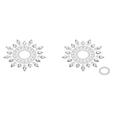 Пэстис из кристаллов (украшение на грудь), серебристые Petits Joujoux Gloria Set of 2 Silver