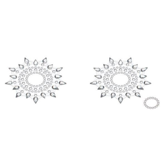 Пестис із кристалів (прикраса на груди), сріблясті Petits Joujoux Gloria Set of 2 Silver