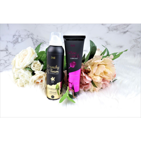Набор смазок: массажная пена Crunchy Foam Vanilla, 150 ml и съедобная смазка Cotton Candy, 100 ml INTT Promo 2