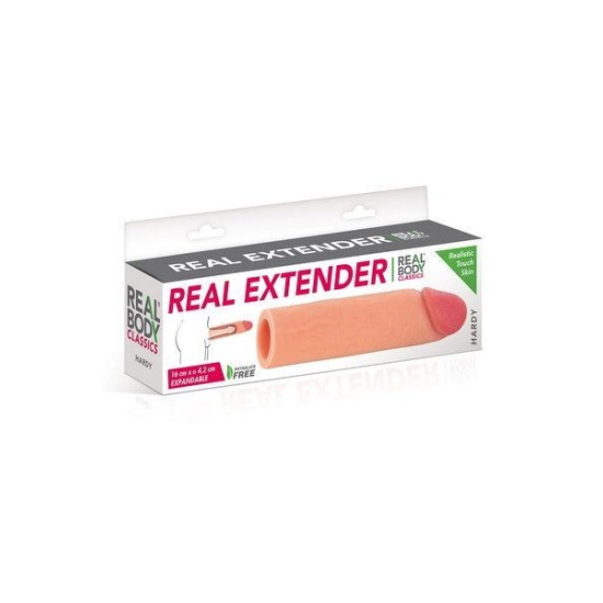 Насадка на член с открытой головкой Real Body Real Extender HARDY