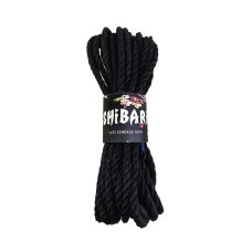 Веревка для шибари и эротического связывания, джутовая, черная Feral Feelings Shibari Rope Black, 8 м