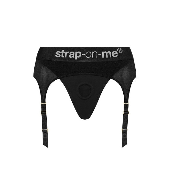 Трусы для страпона с подвязками для чулок Strap-On-Me Rebel Harness, M
