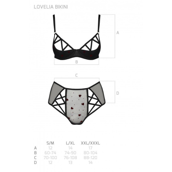 Комплект (лиф и трусики бикини), чёрный LOVELIA BIKINI Black, L/XL