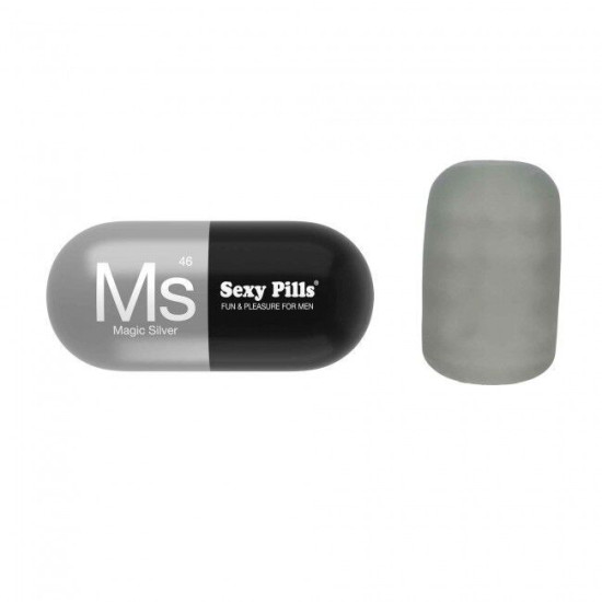 Мастурбатор в виде пилюли Love To Love Sexy Pills Magic Silver