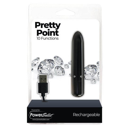Вібропуля, чорна PowerBullet Pretty Point Rechargeable Black