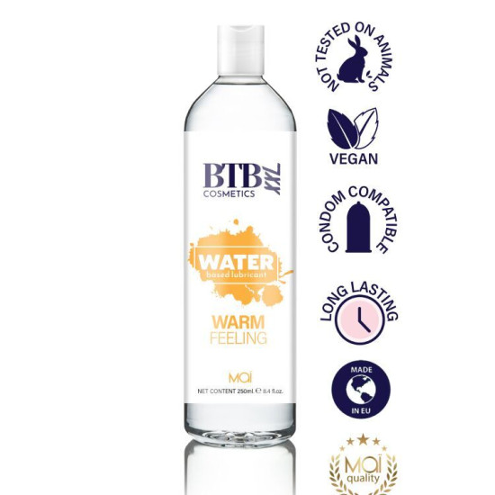 Разогревающая интимная смазка на водной основе BTB Warm Feeling, 250 ml