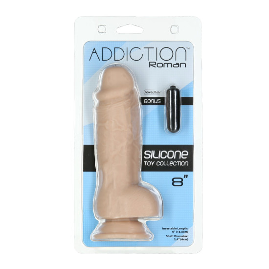 Реалістичний фалоімітатор, довжина 22 см, діаметр 6 см - Addiction Roman 8» Girthy Dong