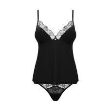 Топ и трусики с эффектом омбре, розовые Obsessive Bella Rou Top & Panties, XS/S