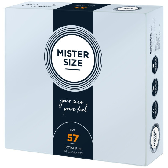 Презервативы для пениса длиной 11,3–12,7 см, 36 шт Mister Size - pure feel 57