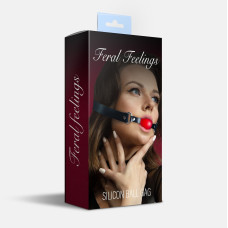 Силиконовый кляп, черно-красный Feral Feelings Silicon Ball Gag Black/Red