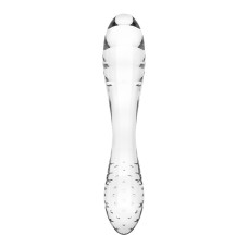Двосторонній скляний ділдо без стопера, дуже міцний, прозорий Satisfyer Dazzling Crystal 1 Transparent