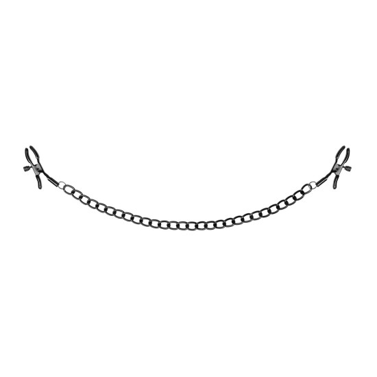 Зажимы для сосков с цепочкой, чёрные Bedroom Fantasies Nipple Clamps With Chain