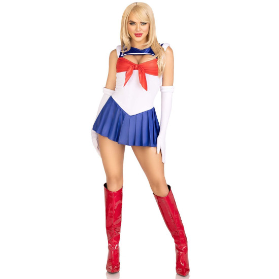 Эротический костюм Сейлор Мун (платье, перчатки и бант) Leg Avenue Sexy Sailor, L