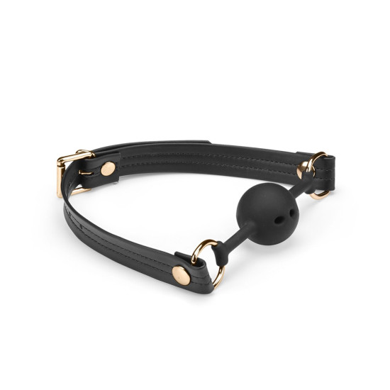 Кляп з екошкіри Liebe Seele Black Organosilicon Ball Gag