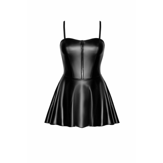 Сукня-корсет з мокрим ефектом і блискавкою спереду Noir Handmade F308 Dreamer Wetlook Corset Mini Dress with Front Zipper, L